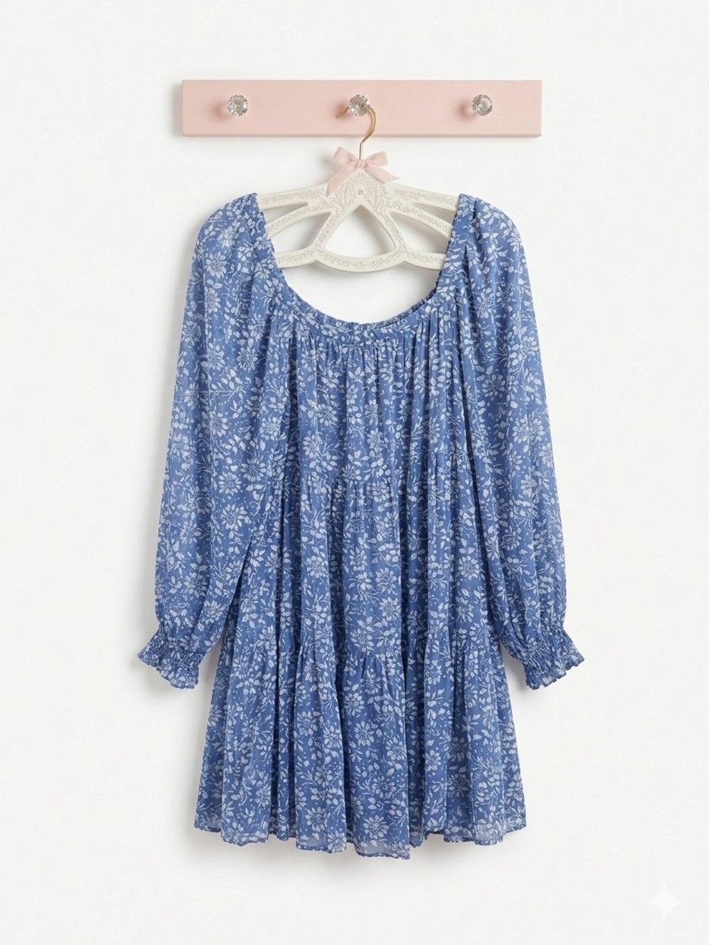 Patrons of Peace Blue and White Floral Skirt